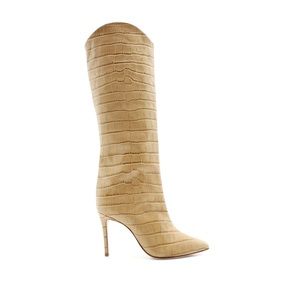 👢Schutz Maryana Boot Crocodile Nude 8